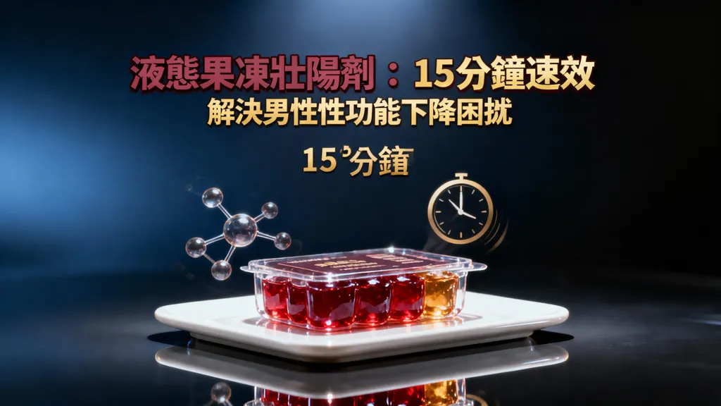 液態果凍壯陽劑：15分鐘速效，解決男性性功能下降困擾