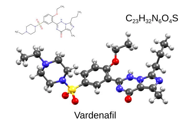 A drug used to treat erectile dysfunction, white background